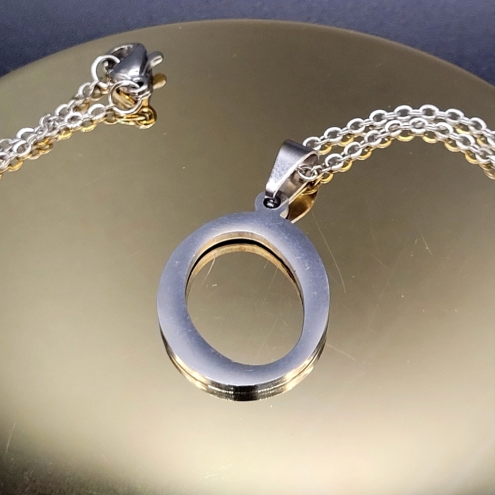 Silver Mean Girls Inspired Letter Necklace. Letter O.